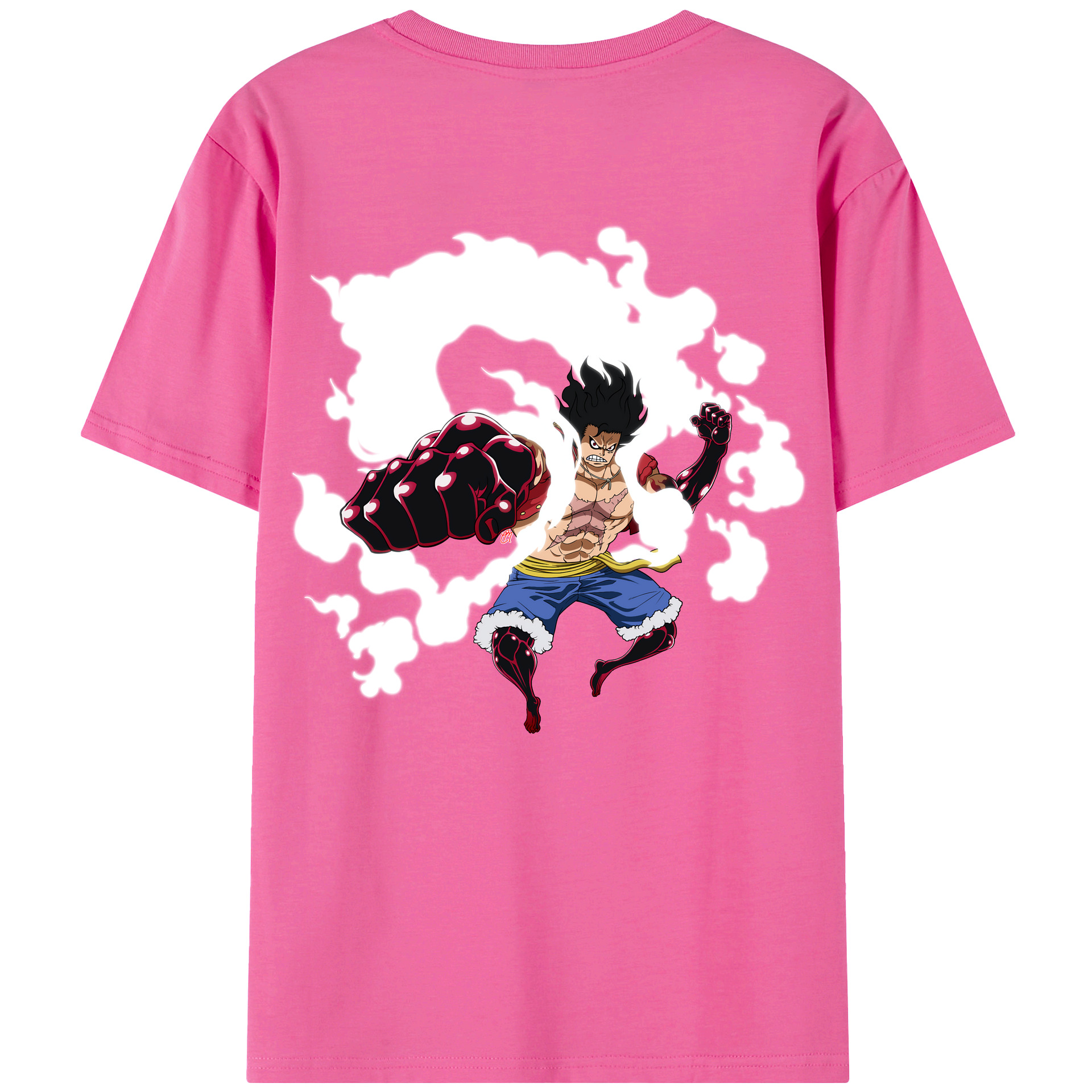 ワンピース モンキー・D・ルフィ ONE PIECE Monkey D. Luffy レディース半袖Tシャツ(バックプリント)